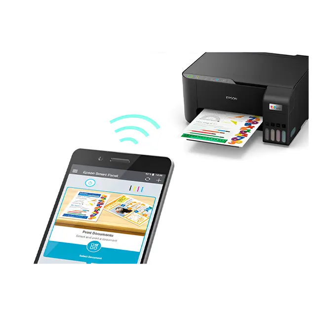 IMPRESORA EPSON ECOTANK L3250 MULTIFUNCION WIFI 33 PPM NEGRO-15 PPM U - Imagen 2