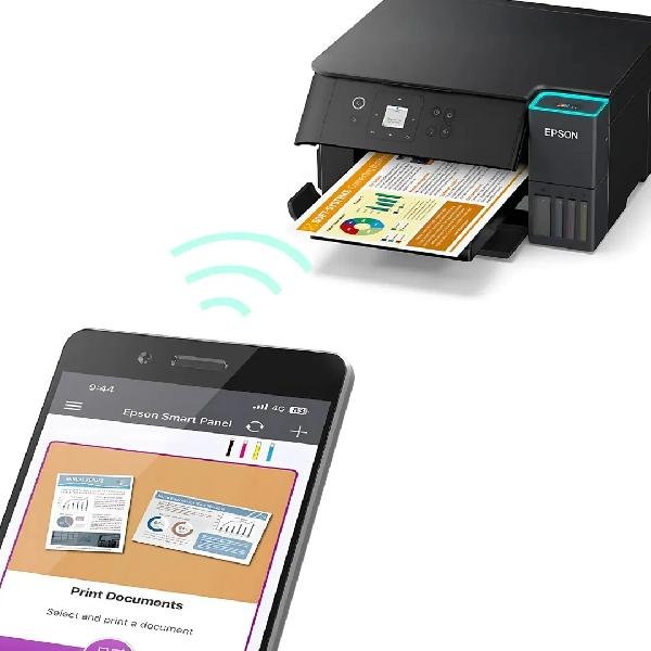 IMPRESORA EPSON ECOTANK L4360 MULTIFUNCIONAL WIFI 5 DUPLEX 33PPM PANT 1.44 INCH 5760X1440 DPI NEGRA A4 - Imagen 3