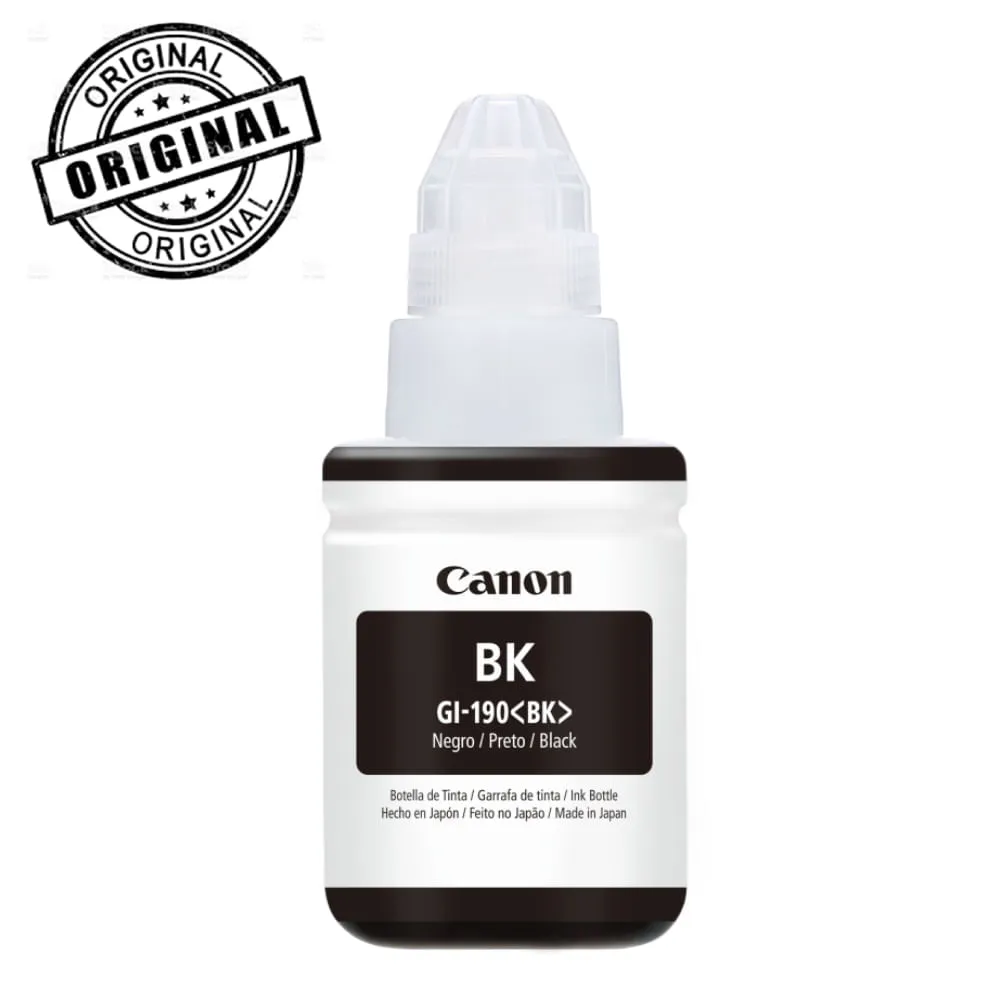 TINTA CANON BK GI190/1365ML/GI190C/GI190M/GI190Y G1100 70ML