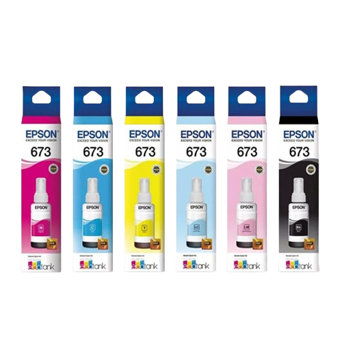 TINTA EPSON 673 BLACK L800 4000 PAG 673120-TINTA EPSON 673 CYAN L800 4000 PAG 673220-TINTA EPSON 673 LIGHT CYAN L800 4000 PAGS 673520 TINTA EPSON 673 LIGHT MAGENTA 4000 PAGS 673620 TINTA EPSON 673 MAGENTA L800 4000 PAG 673320-AL TINTA EPSON 673 YELOW L800 4000 PAG 673420 TINTA EPSON 673120 BLACK L1800, L800, L805, L810